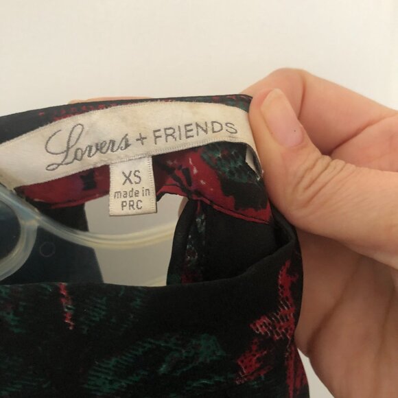 Lovers and Friends Golden Ray Red Roses Boho Floral Maxi Dress in XS - Picture 6 of 10